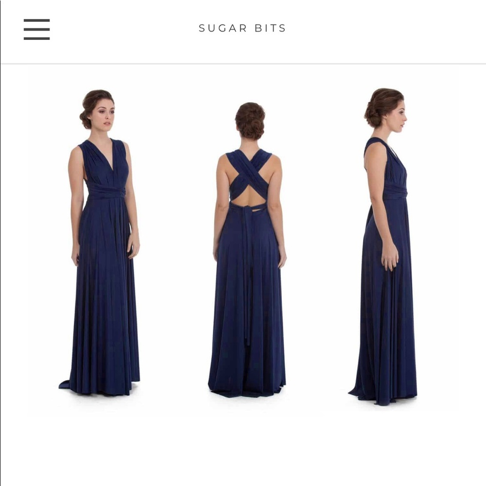 Sugar Bits Convertible Maxi Dress - Navy